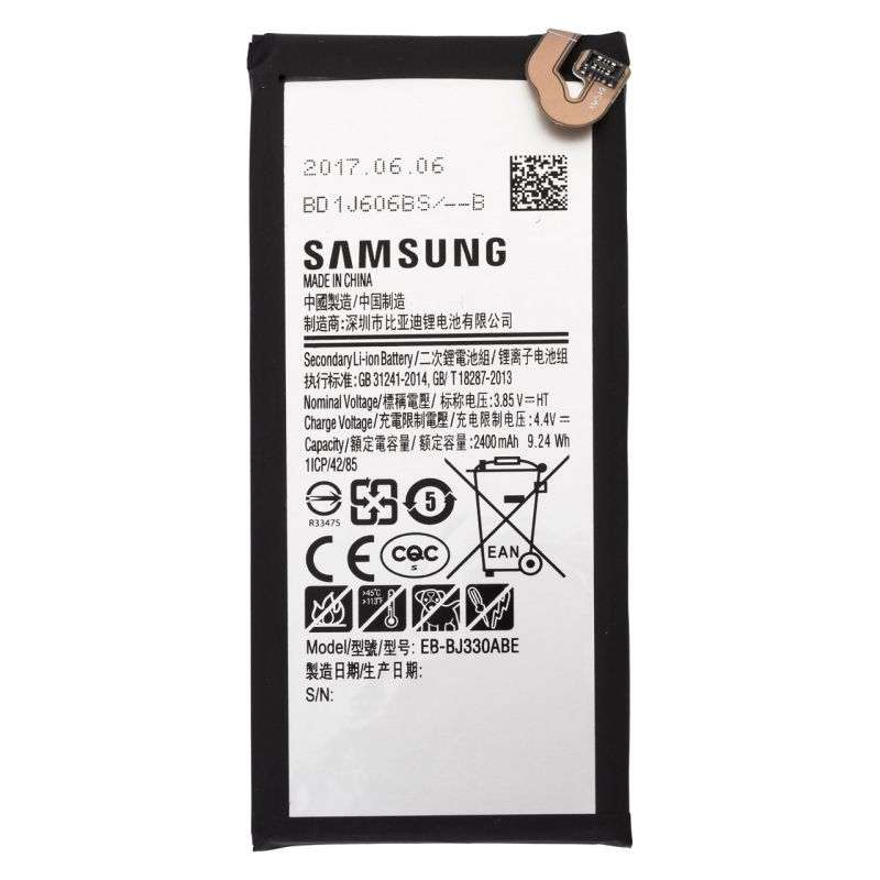 اتری موبایل مدل EB-BJ330ABE با ظرفیت 2400 میلی آمپر مناسب برای گوشی سامسونگ galaxy  J330
