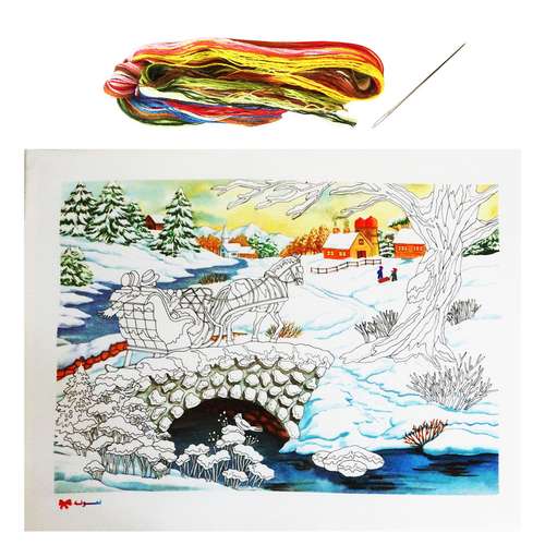 بسته گلدوزی نمونه مدل سرتمه کد 39 مجموعه 3 عددی