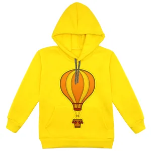 هودی دخترانه مدل بالن F135 رنگ زرد