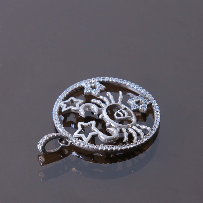 آویز گردنبند نقره زنانه بازرگانی میلادی کد PKR-155