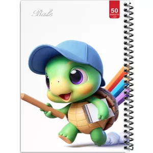 دفتر نقاشی 50 برگ انتشارات بله طرح لاک پشت کوچولو و مداد رنگی کد A4-L323