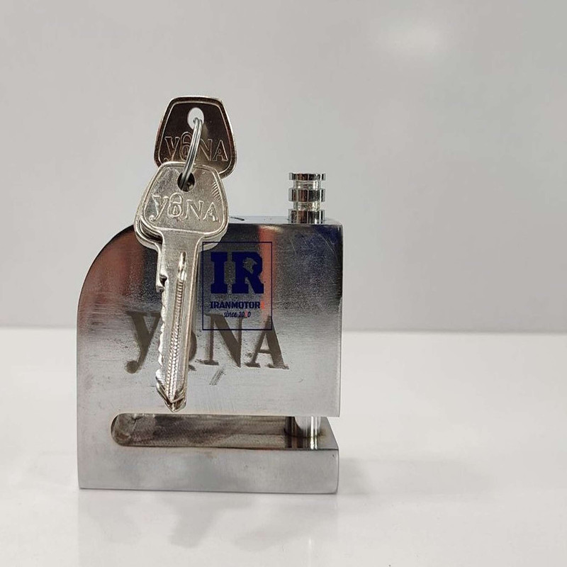 قفل دیسکی موتورسیکلت یونا مدل استیل پین درشت