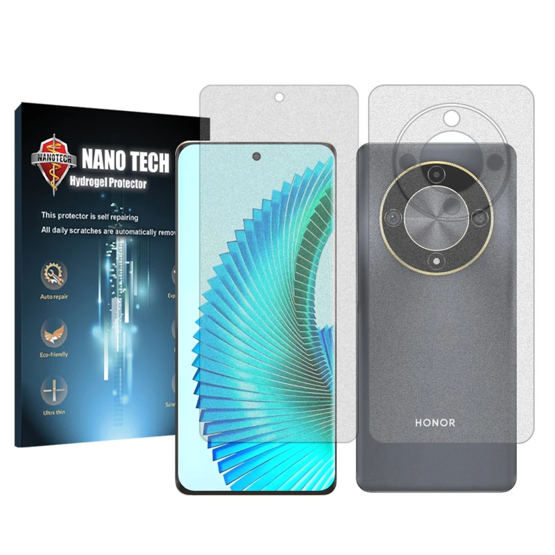 محافظ صفحه نمایش مات نانو تک مدل Tough مناسب برای گوشی موبایل آنر X9b به همراه محافظ پشت گوشی