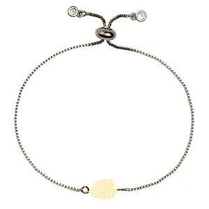 دستبند طلا 18 عیار زنانه الن نار مدل برگ انجير 1663