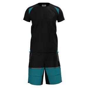 ست تی شرت آستین کوتاه و شلوارک ورزشی مردانه برساد مدل C409