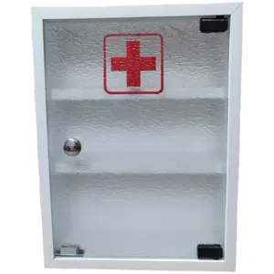 جعبه کمک‌های اولیه مدل درب شیشه ای مات