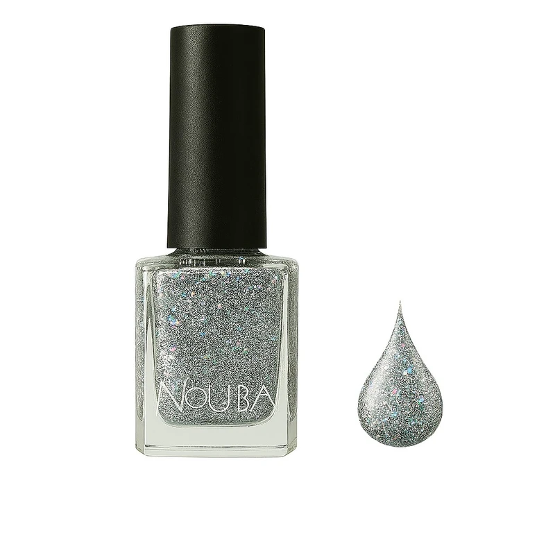 لاک اکلیلی ناخن نوبا مدل LA0364 شماره 482 رنگ نقره ای روشن