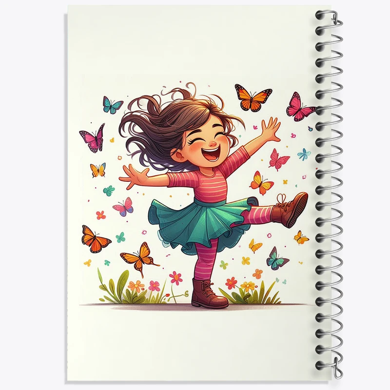 دفتر مشق 100 برگ خندالو طرح دختر شاد کد N1195