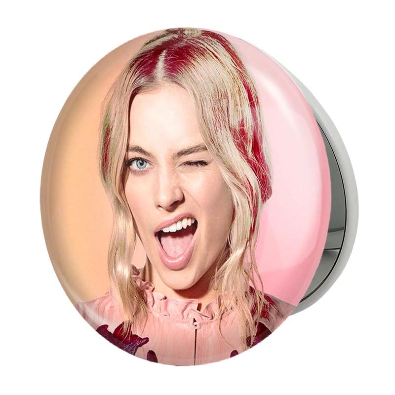 آینه جیبی خندالو طرح مارگو رابی Margot Robbie مدل تاشو کد 3865 