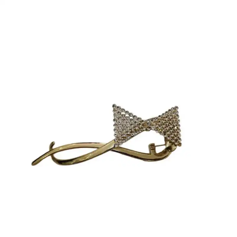 گیره مو زنانه مدل نگینی طرح پاپیونی