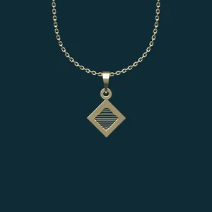 گردنبند طلا 18 عیار زنانه مدوپد مدل هندسی کد BB2-1-1268