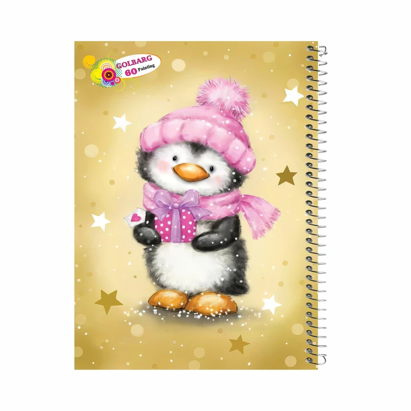  دفتر نقاشی 60  برگ گلبرگ طرح پنگوین کد 117