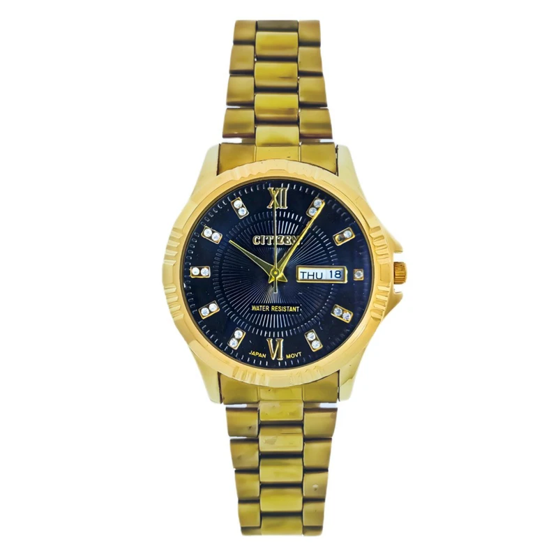 ساعت مچی عقربه‌ای مردانه کوارتز مدل دو تقویم دی دیت کلاسیک کد 04