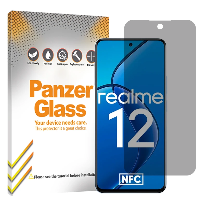 محافظ صفحه نمایش حریم شخصی پنزر گلس مدل Resistant مناسب برای گوشی موبایل ریلمی 12 5G