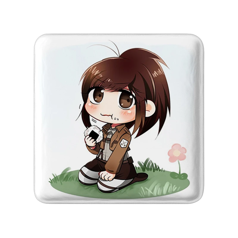 مگنت خندالو طرح ساشا انیمه اتک آن تایتان Attack on Titan مدل مربعی کد 18555