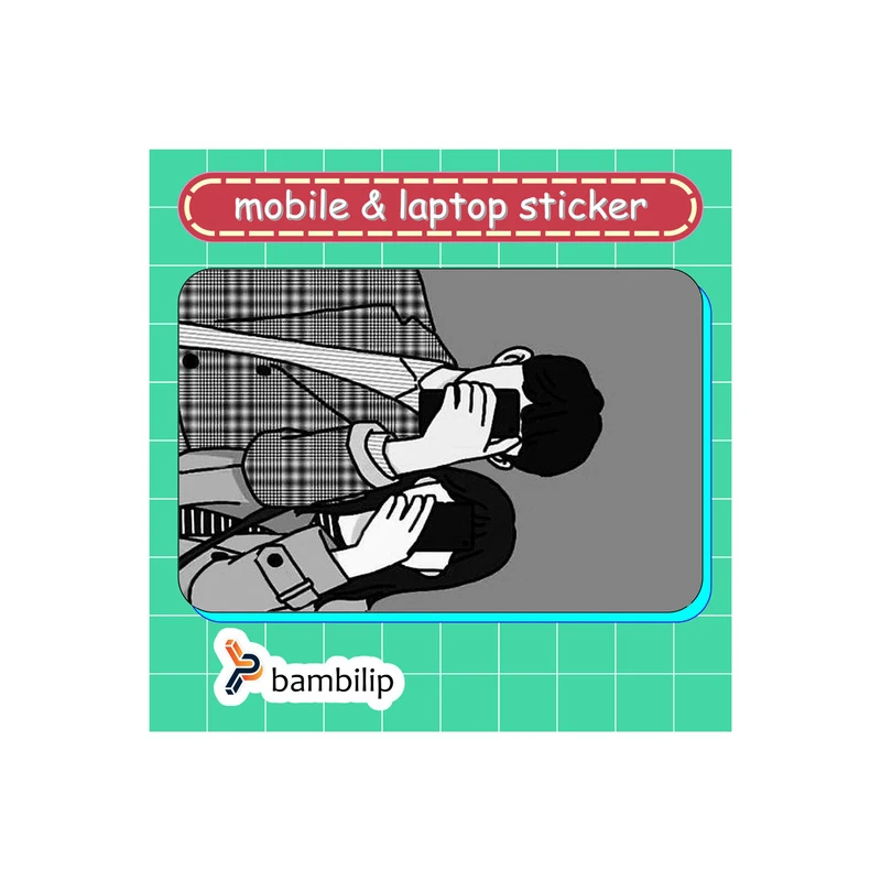 استیکر بامبیلیپ مدل کارت عابر طرح سلفی دختر و پسر کره ای کد 1073569