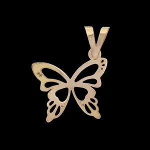 آویز گردنبند طلا 18 عیار زنانه ناریا طرح پروانه 