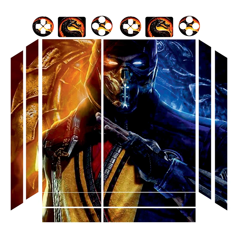 برچسب پلی استیشن 4 فت توییجین وموییجین مدل mortal kombat 03 مجموعه 16 عددی