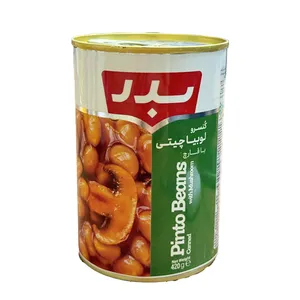 کنسرو لوبیا چیتی با قارچ بدر - 420گرم