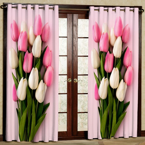 پرده مدل گل رنگی رنگی هازان پانچی کد 28 سایز 280x140 سانتی متر