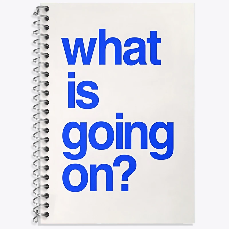 دفتر زبان 50 برگ خندالو مدل سه خط طرح What Is Going On? کد F6399