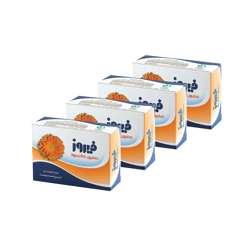 صابون شستشو فیروز مدل Calendula وزن 120 گرم مجموعه 4 عددی