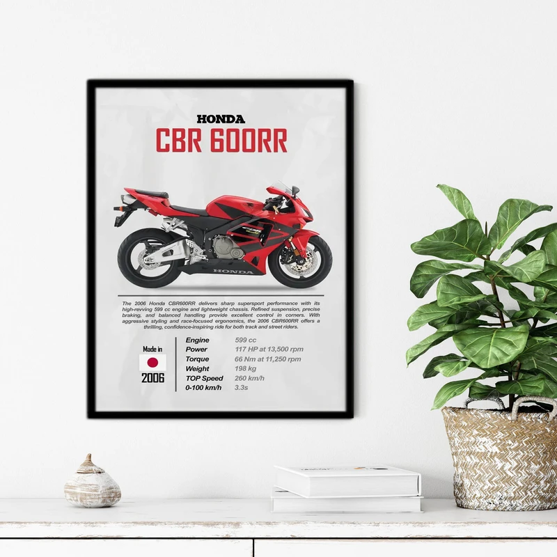 تابلو آتریسا طرح موتور CBR مدل ATCBR35 فریم مشکی