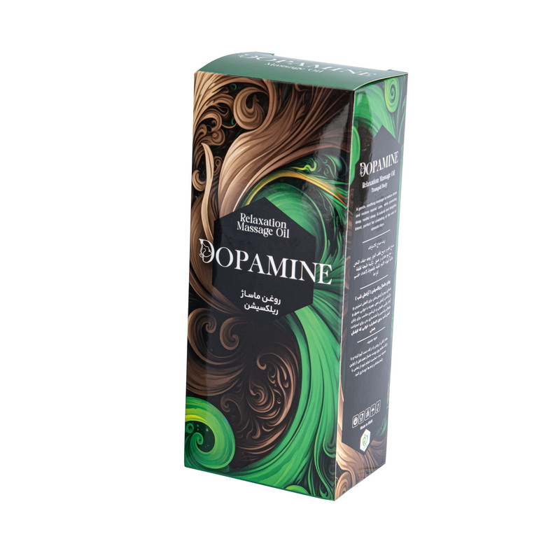روغن ماساژ مدل ریلکسیشن دوپامین حجم 350 میلی‌لیتر، با رایحه طبیعی، مرطوب‌کننده، ضد خشکی، مناسب برای انواع پوست، بدون سولفات و بدون تست حیوانی