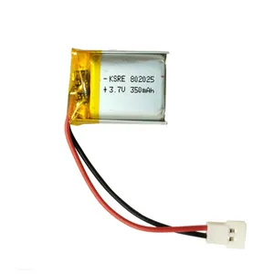 باتری لیتیومی مدل KSRE-802025 ظرفیت 350 میلی آمپر ساعت