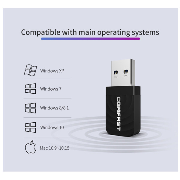 کارت شبکه USB کامفست مدل CF-812AC Dual Band 1