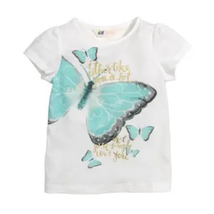 تی شرت آستین کوتاه دخترانه اچ اند ام کد 2615