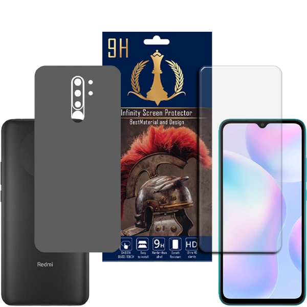 برچسب پوششی اینفینیتی مدل PRO MAX مناسب برای گوشی موبایل شیائومی REDMI 9 / REDMI 9 PRIME به همراه محافظ صفحه نمایش