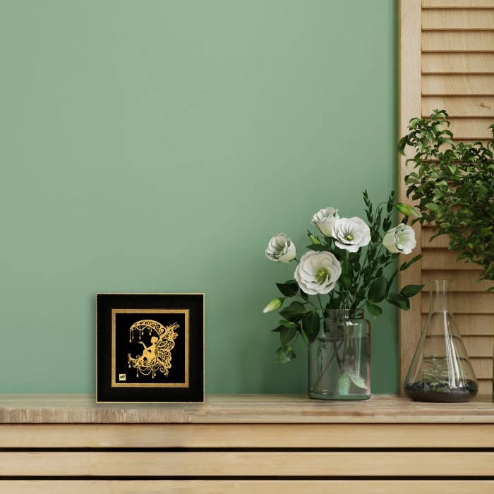 عکس شماره 3 : تابلو طلاکوب مارک گلد طرح ماه و فرشته تاینی کد tf113