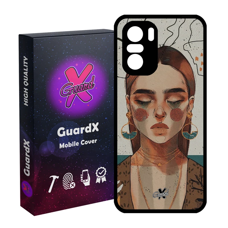 کاور گارد ایکس طرح دختر مدل Glass10318 مناسب برای گوشی موبایل شیائومی Poco F3/MI 11X/MI 11X Pro/Redmi K40/K40 Pro