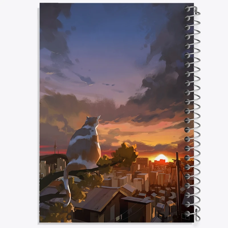 دفتر مشق 100 برگ خندالو طرح گربه (Cat) کد F576