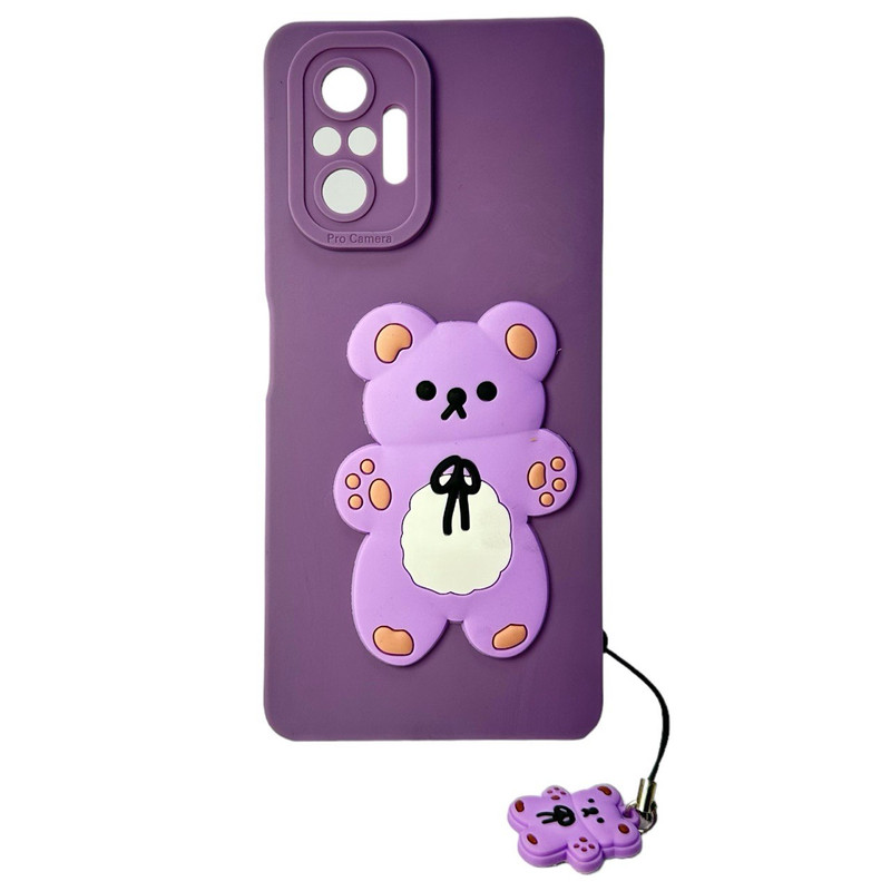 کاور مدل خرسی کد 12 مناسب برای گوشی موبایل شیائومی redmi note 10pro به همراه بندآویز