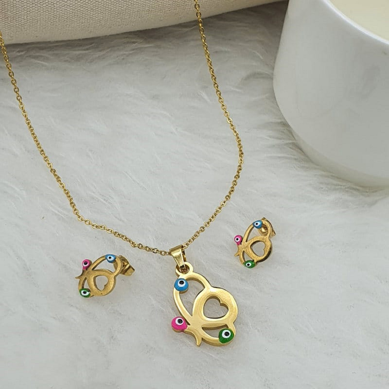 نیم ست زنانه ماصرم طرح پروانه کد NS7027