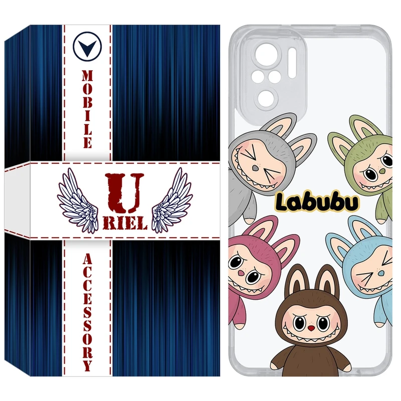 کاور یوریل مدل Clear کد 102 طرح لبوبو Labubu مناسب برای گوشی موبایل شیائومی Redmi Note 10 4G / Note 10S / Poco M5s