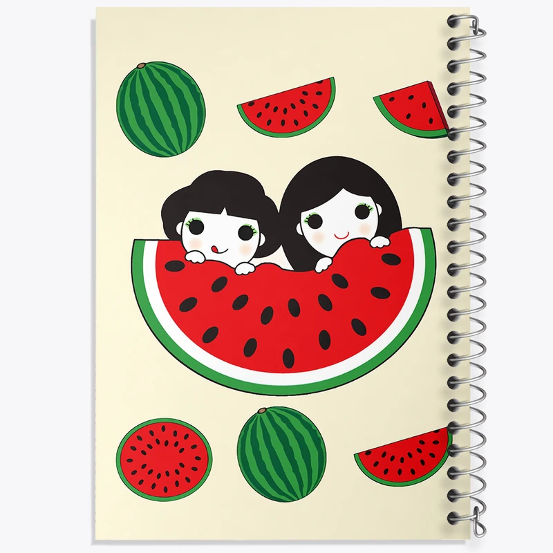 دفتر نقاشی 50 برگ خندالو طرح هندوانه شب یلدا کد F7610