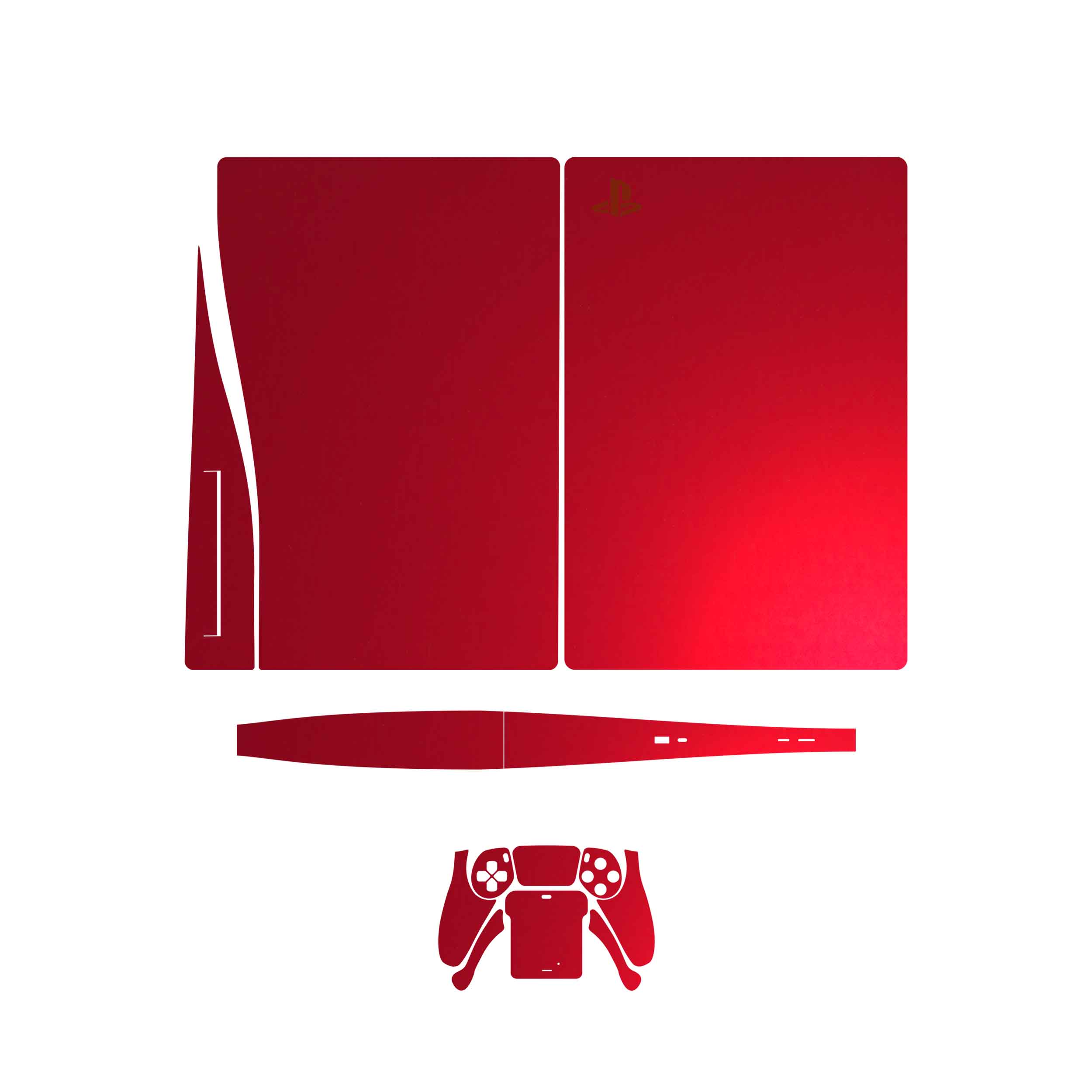 برچسب کنسول و دسته بازی PS5 ماهوت مدل  Matte-Warm-Red 