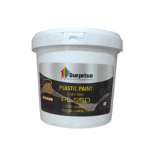 رنگ نیم پلاستیک سفید مات سورپرایز کد PL.550 وزن 12 کیلوگرم