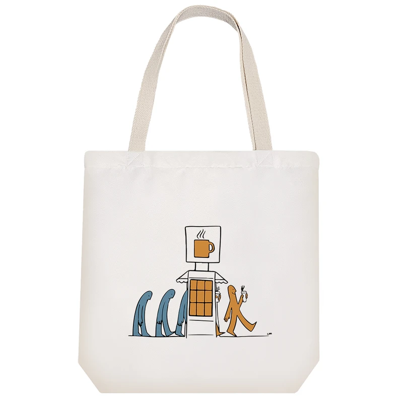 ساک خرید خندالو طرح قبل و بعد قهوه کد 10369