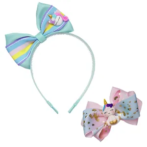 ست تل مو و گيره مو دخترانه مدل اسب تک شاخ S1002