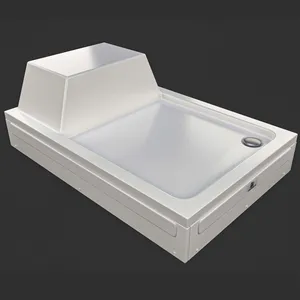 زیردوشی آدمیرال مدل صندلی دار کنج راست