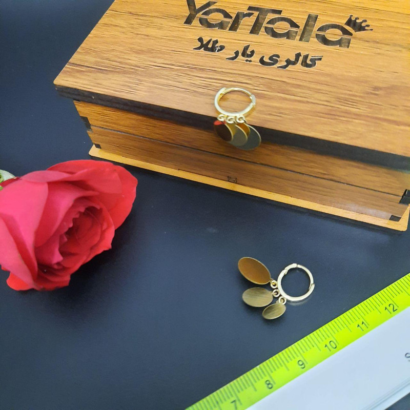 گوشواره طلا 18 عیار زنانه گالری یارطلا کد AG27-8