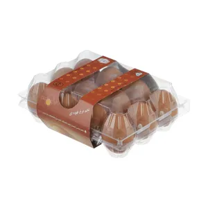 تخم مرغ قهوه‌ای زرده طلایی بسته 12 عددی