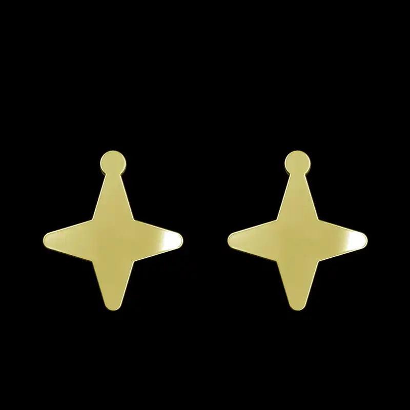 گوشواره طلا 18 عیار زنانه مدوپد مدل ستاره کد GA1-15511