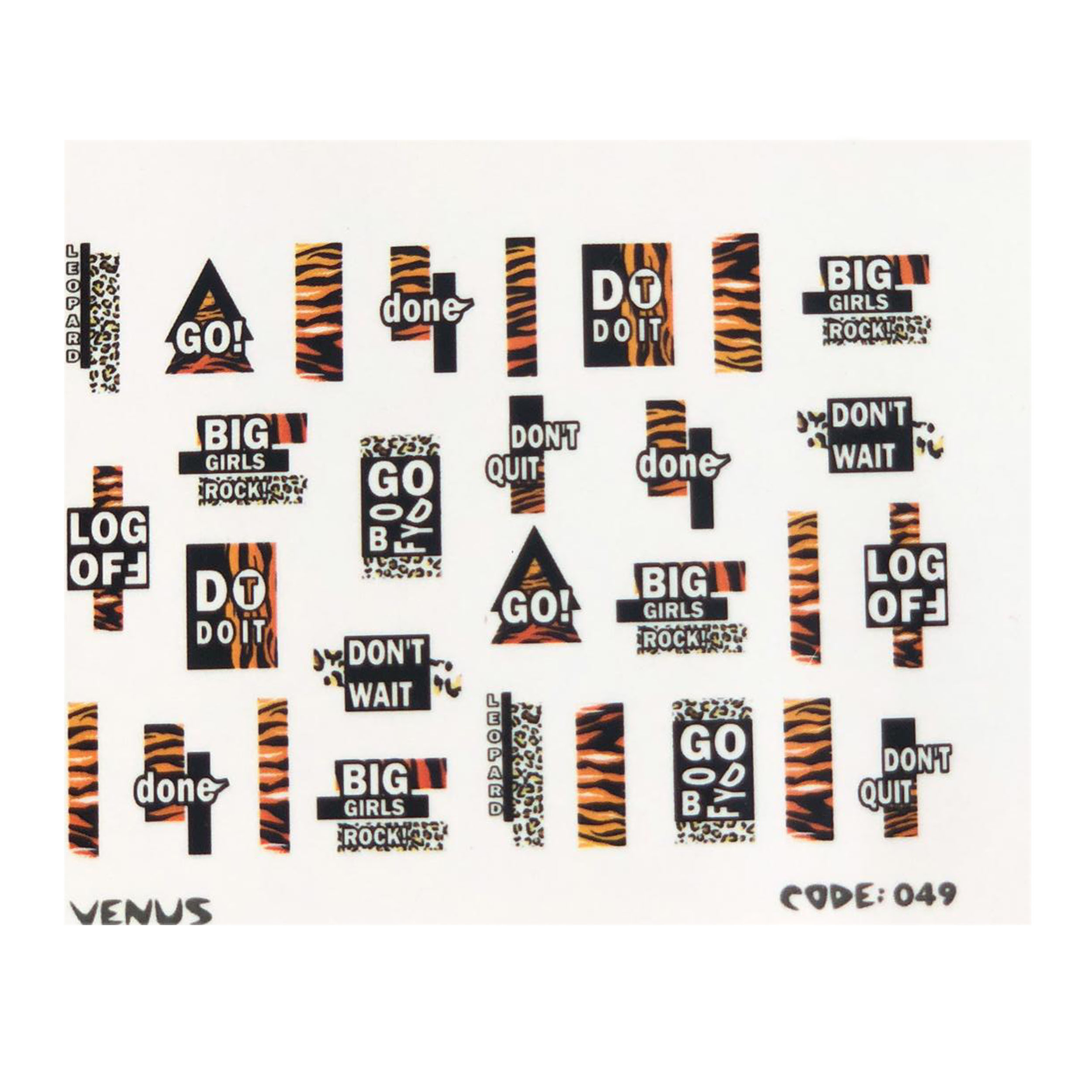 برچسب لنز ناخن مدل ونوس کد 049