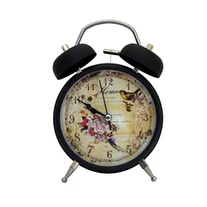 ساعت رومیزی مدل شماطه دار طرح گل و پرنده