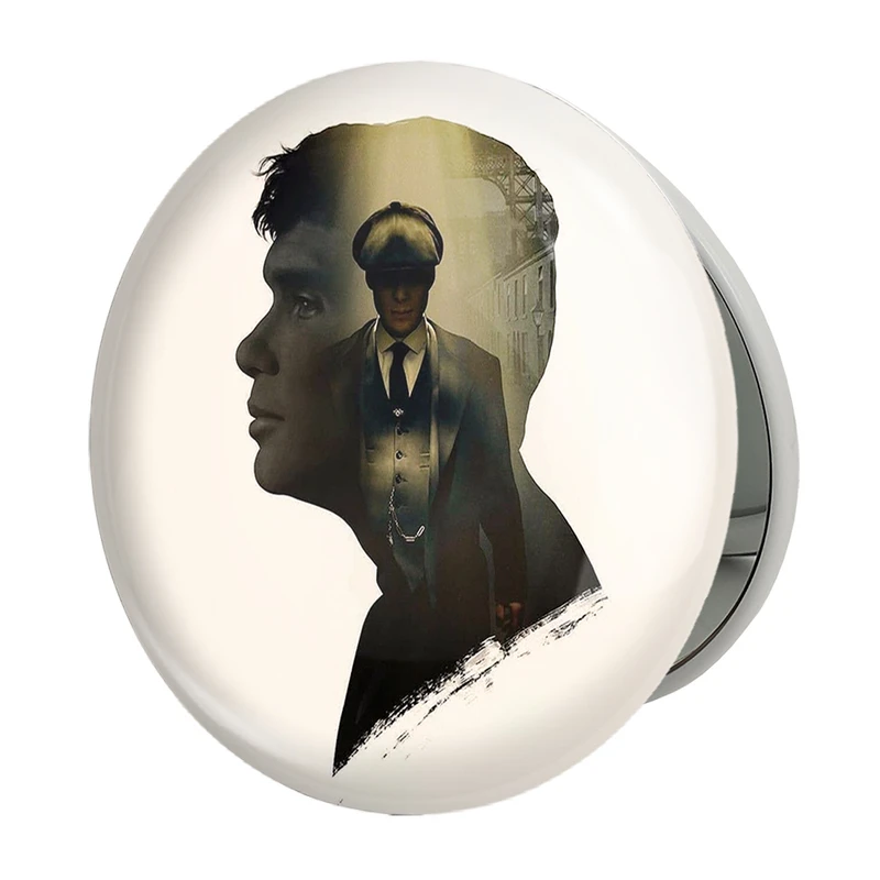 آینه جیبی خندالو طرح سریال پیکی بلایندرز Peaky Blinders مدل تاشو کد 3202 
